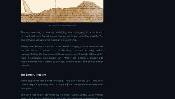 In defense of the wired earphones