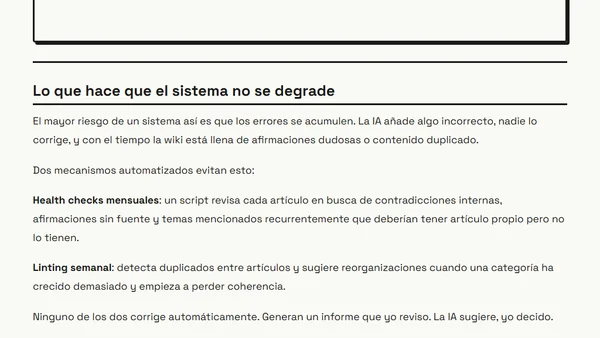Mi segundo cerebro: cómo construí una wiki que la IA mantiene sola