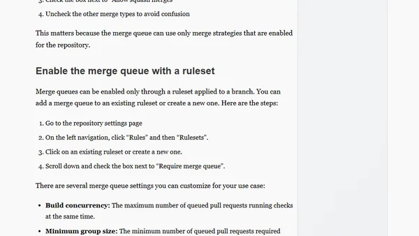 Improving developer velocity with GitHub merge queue