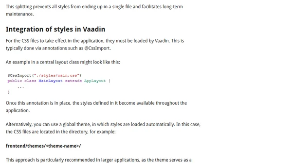 Separation of Concerns in Vaadin: Eliminating Inline Styles