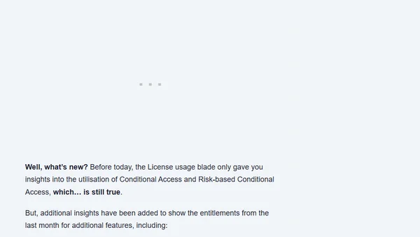 Microsoft updates the Entra license usage insights blade