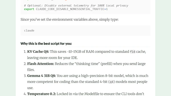 Optimizing Gemma 4 and Claude CLI for Macbook PRO M2,M3,M4,M5 Pro or Max