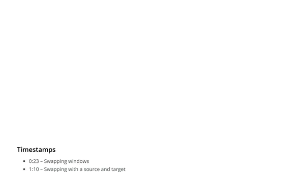 tmux: Swapping Windows and Rotating Panes