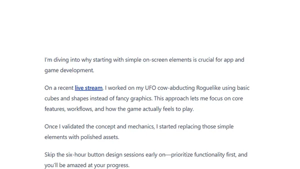 Prototyping with simple elements