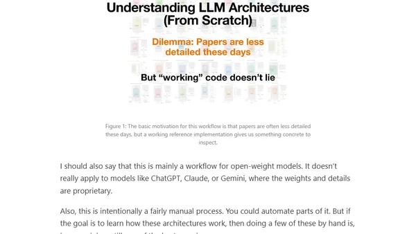 My Workflow for Understanding LLM Architectures