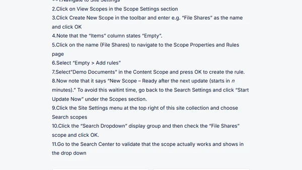 MOSS 2007: Search and Indexing