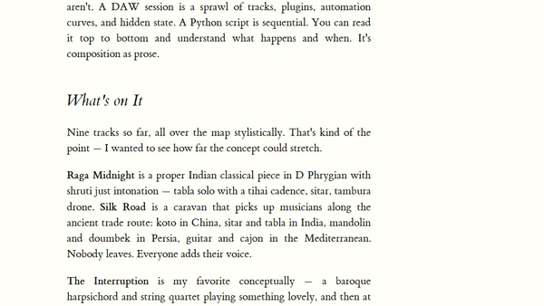 Interpretations: An Album Written in Python