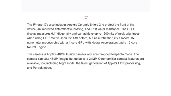 Apple Unveils iPhone 17e