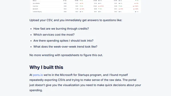 Announcing the Azure Startup Credits Visualizer