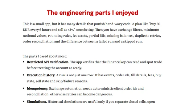 Building DCAloop, an automated Bitcoin DCA app