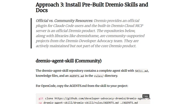 How to Use Dremio with OpenCode: Connect, Query, and Build Data Apps