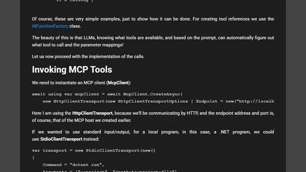 Using LLMs and MCP in .NET