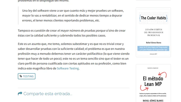 El happy path en los tests (o los tests felices)