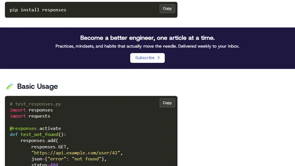 Mock HTTP Calls Effortlessly in Python with responses