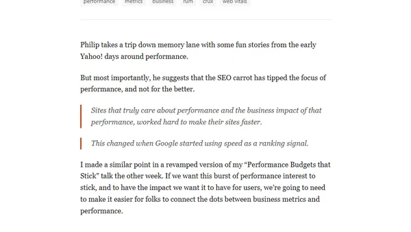 The metrics game
