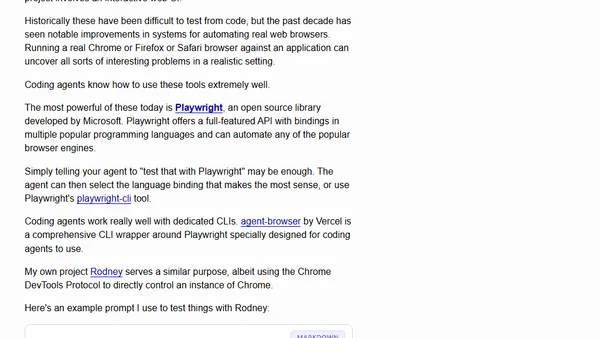 Agentic manual testing