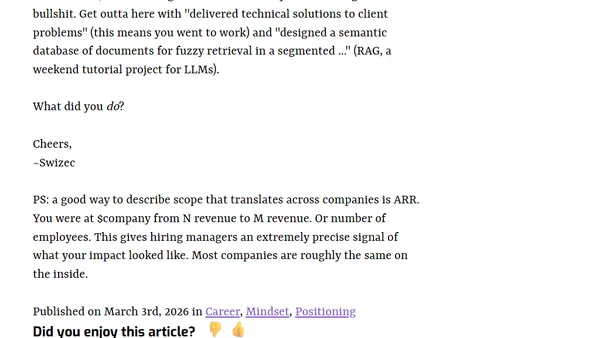 Put scope on your resume