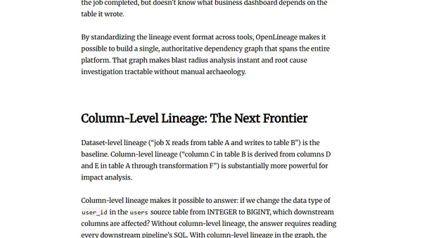 OpenLineage as the Spine of Data Observability