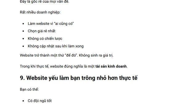 Vì Sao 90% Doanh Nghiệp Thất Bại Vì Website Yếu?