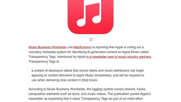 Apple Is Working on an AI Music Tagging System