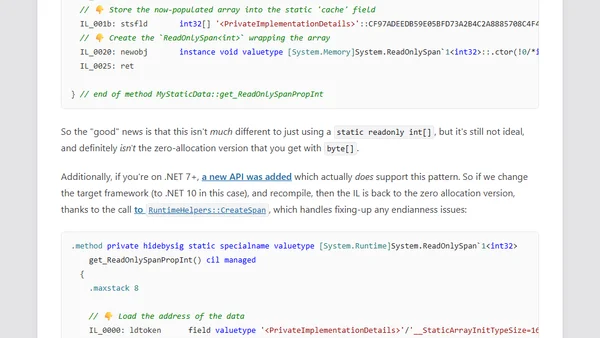 Removing byte[] allocations in .NET Framework using ReadOnlySpan<T>