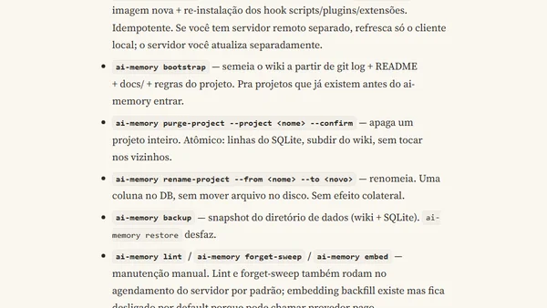 Criei um Sistema de Memória pra Agentes de Código: ai-memory
