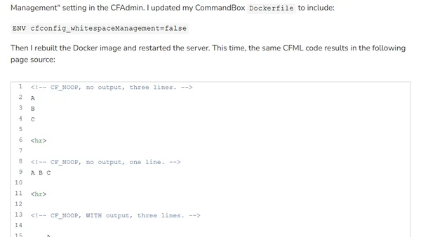 Strange Whitespace Management Issue With ColdFusion Custom Tags