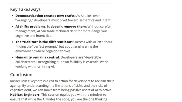 Watch Session: AI Literacy for Developers: Thinking Clearly While AI Writes the Code
