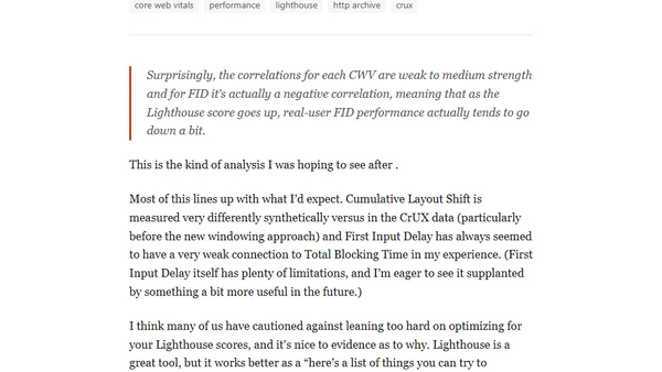 Correlating Lighthouse scores to page-level CrUX data - Analysis - HTTP Archive