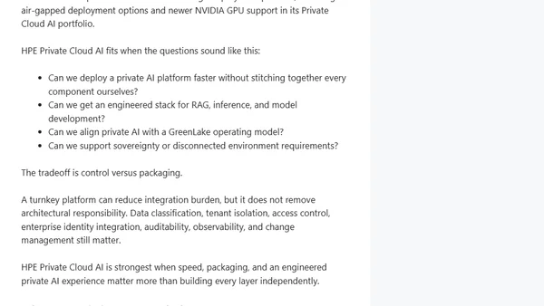 Private AI Is Not a GPU Purchase: Comparing VMware VCF 9.1, Dell AI Factory, and HPE Private Cloud AI