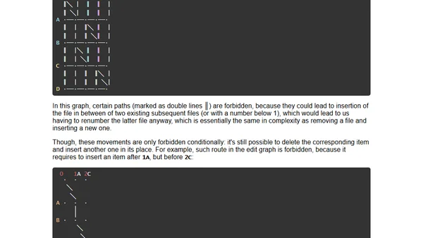 A variant of a diff algorithm for constrained conditions