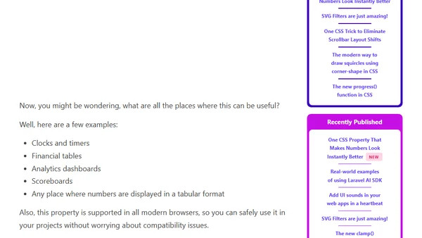 One CSS Property That Makes Numbers Look Instantly Better
