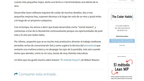 El programador Kaizen