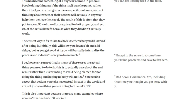 Behaving as if you were trying to succeed