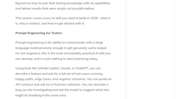 QA Automation Engineer Roadmap for 2026 (With AI Skills Included)