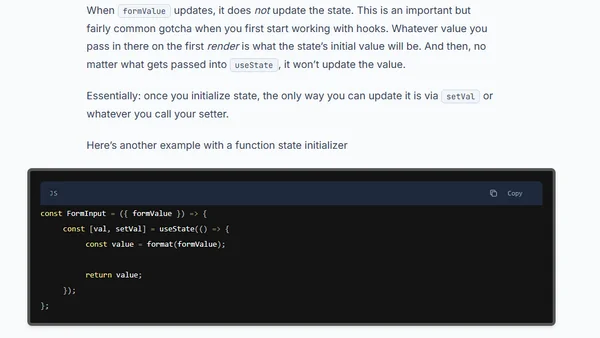 Common React Hooks Antipatterns and Gotchas