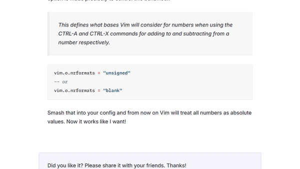 Vim tip: more intuitive CTRL-A (adding) and CTRL-X (subtracting)