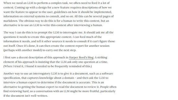 Bliki: Interrogatory LLM