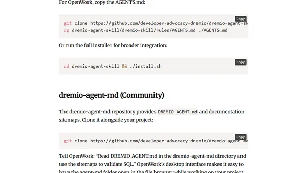 How to Use Dremio with OpenWork: Connect, Query, and Build Data Apps