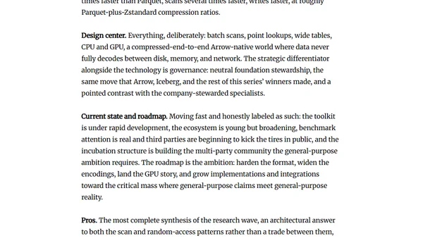 The File Format Renaissance: Parquet, Lance, Vortex, Nimble, BtrBlocks, and the New Physics of Columnar Storage