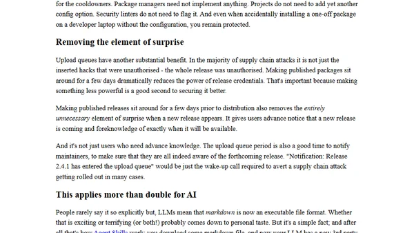 Dependency cooldowns turn you into a free-rider