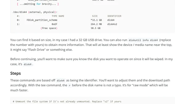 Create Bootable Arch USB on Linux / macOS with cat (Rufus on Windows)