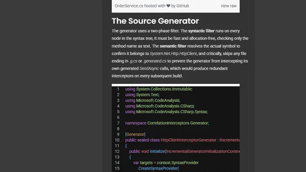 C# 14: Interceptors in practice with automatic correlation headers