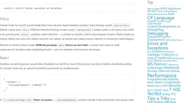 Pomalé buildy v Claude Code na MacOS
