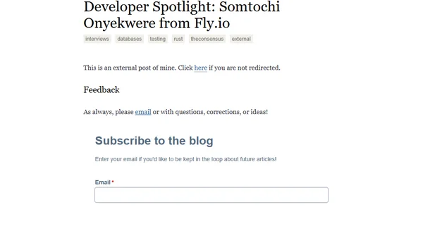 Developer Spotlight: Somtochi Onyekwere from Fly.io