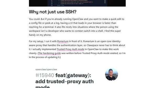 Clawspace: A Browser-Based File Explorer for OpenClaw