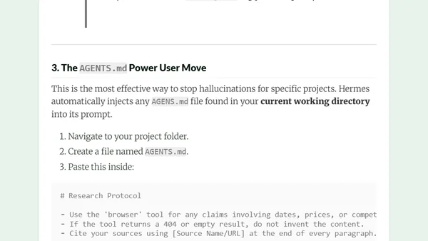 Creating an Hermes Agent AI profile for researcher