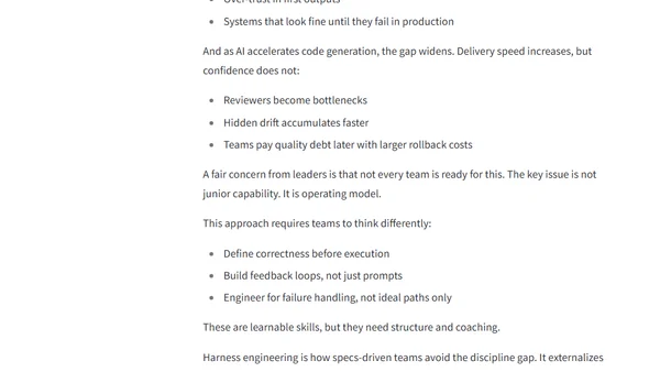 Harness Engineering: The Missing Layer in Specs-Driven AI Development