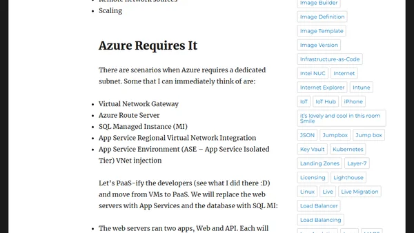 When To Add Subnets To An Azure Virtual Network