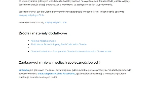 Worktree w pracy z Claude Code